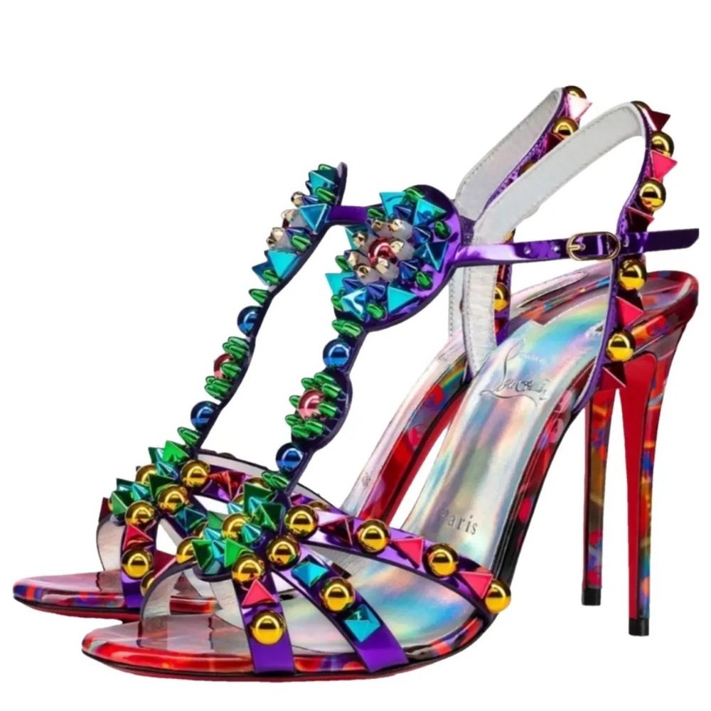 Christian Louboutin Goldora Multicolored Sandals 38